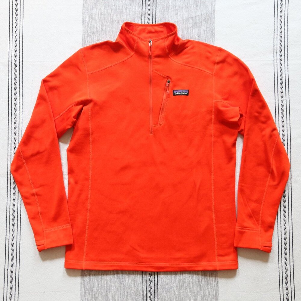 Patagonia Orange Men's Quarter-Zip Sweater